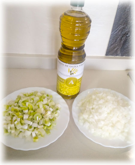 ingredientes para el sofrito
