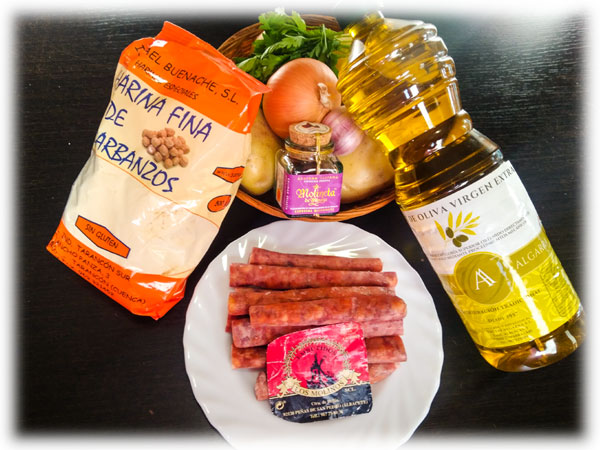 Ingrediente de las Patatas a lo Importante con Azafrán y Chistorra