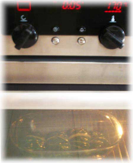 E introducir las pencas en el horno