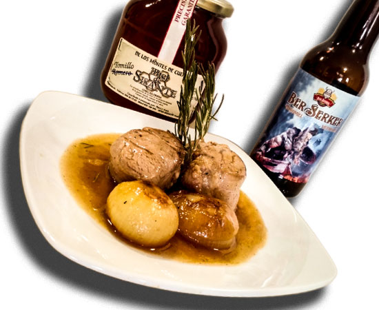 Solomillo de Cerdo con Cebolla a la Miel e Hidromiel