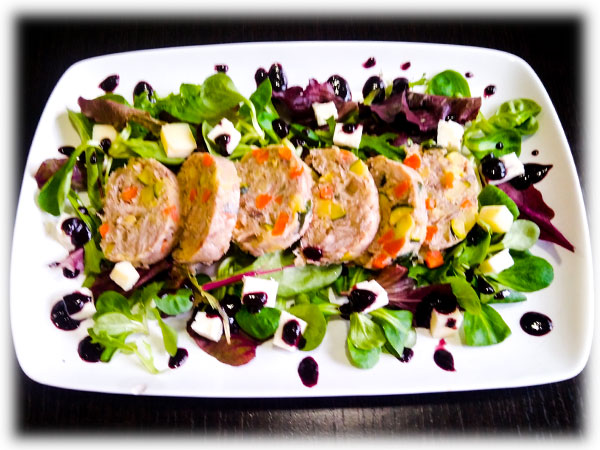 Terrina de Codorniz y Verdura con Ensalada