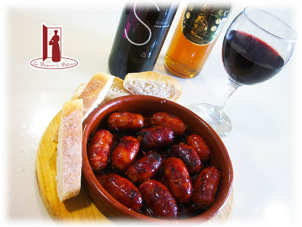 Chorizos mini o Choricitos Al infierno del Ron o Flambeados
