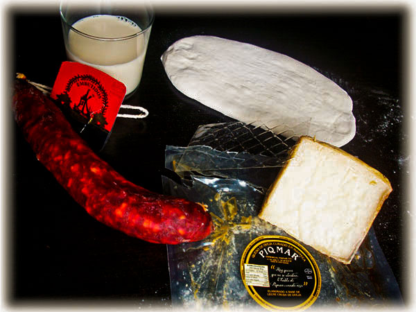 Ingredientes del Miguelito salado con Crema de Queso en Manteca