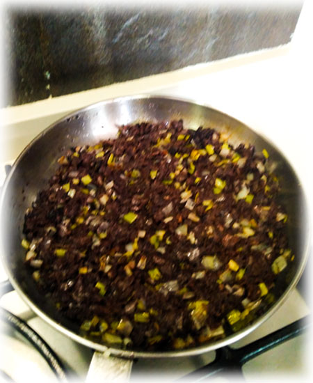 Sofrito de Morcilla y Puerro