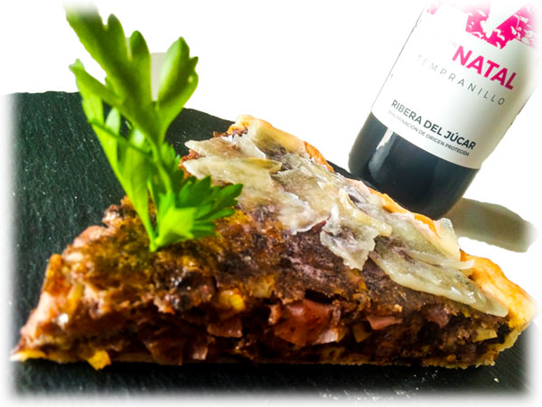 Quiche de Morcilla Manchega con Manzana al Vino