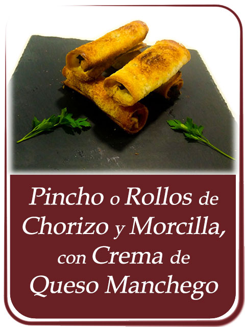 Receta de Pincho de Chorizo y Moircilla con Queso Manchego