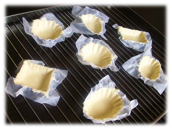 Tartaleta de Garbanzos con Chistora Colocar los moldes en la bandeja del horno