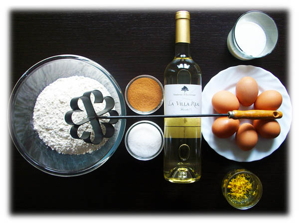 Ingredientes flores manchegas fritas