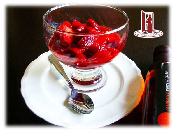 Fresas con Glacé de Vinagre a la Frambuesa Fresas con Glacé de Vinagre a la Frambuesa