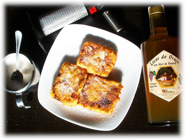 Flambear leche frita