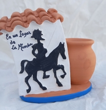 Quijote portalapiceros con tenaja
